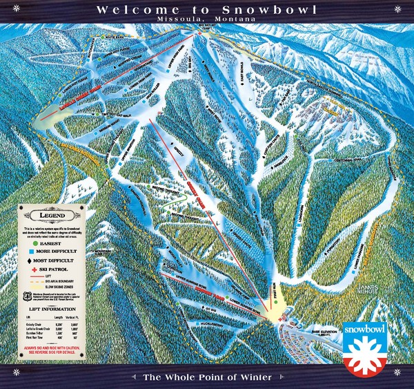 Montana Snowbowl Ski Trail Map