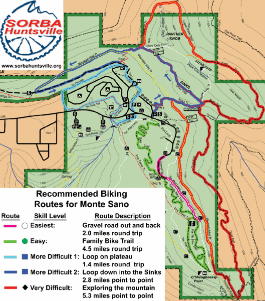 Monte Sano State Park Trail Map Black Sea Map
