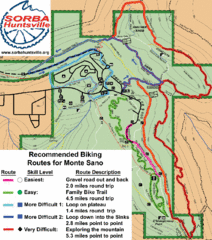 Monte Sano State Park Bike Routes Map Monte Sano State Park Bike Routes Map