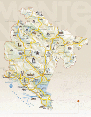 Montenegro Tourist Map Montenegro Tourist Map