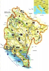 Montenegro tourist map