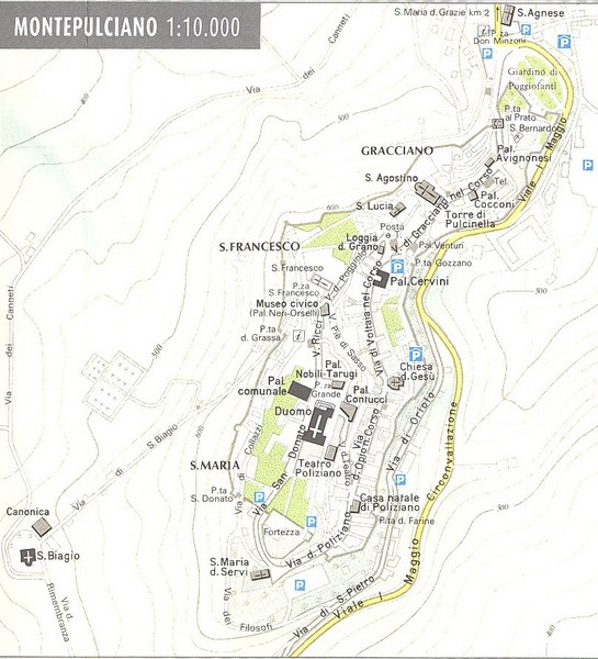 Montepulciano Map