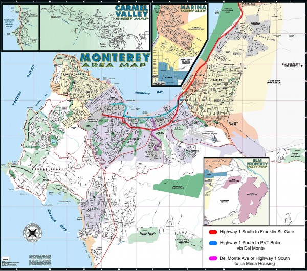 Monterey Area Map Monterey CA • mappery