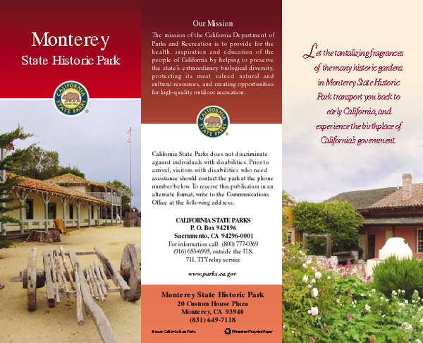 Monterey State Historic Park Map