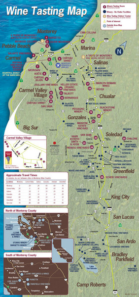 Monterey area wineries map