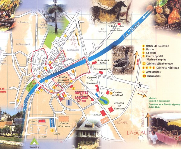 Montignac sur Vesere Map