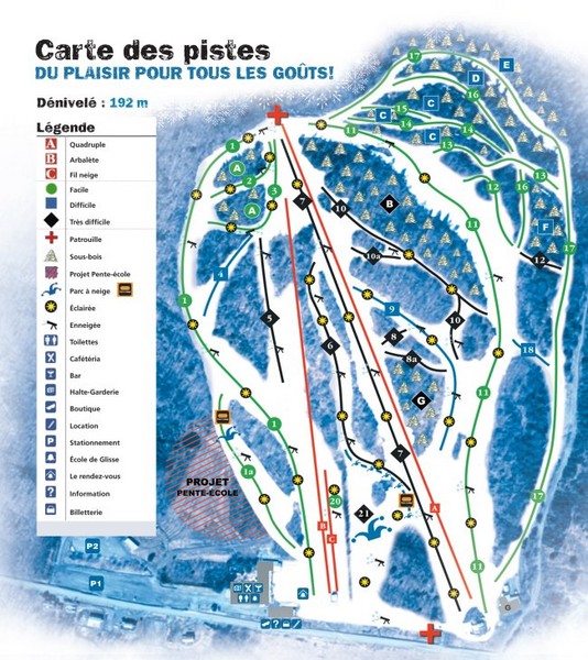 Montjoye Ski Trail Map