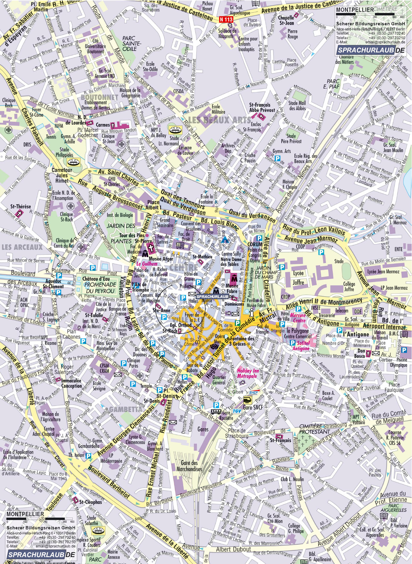 Editable map Montpellier France