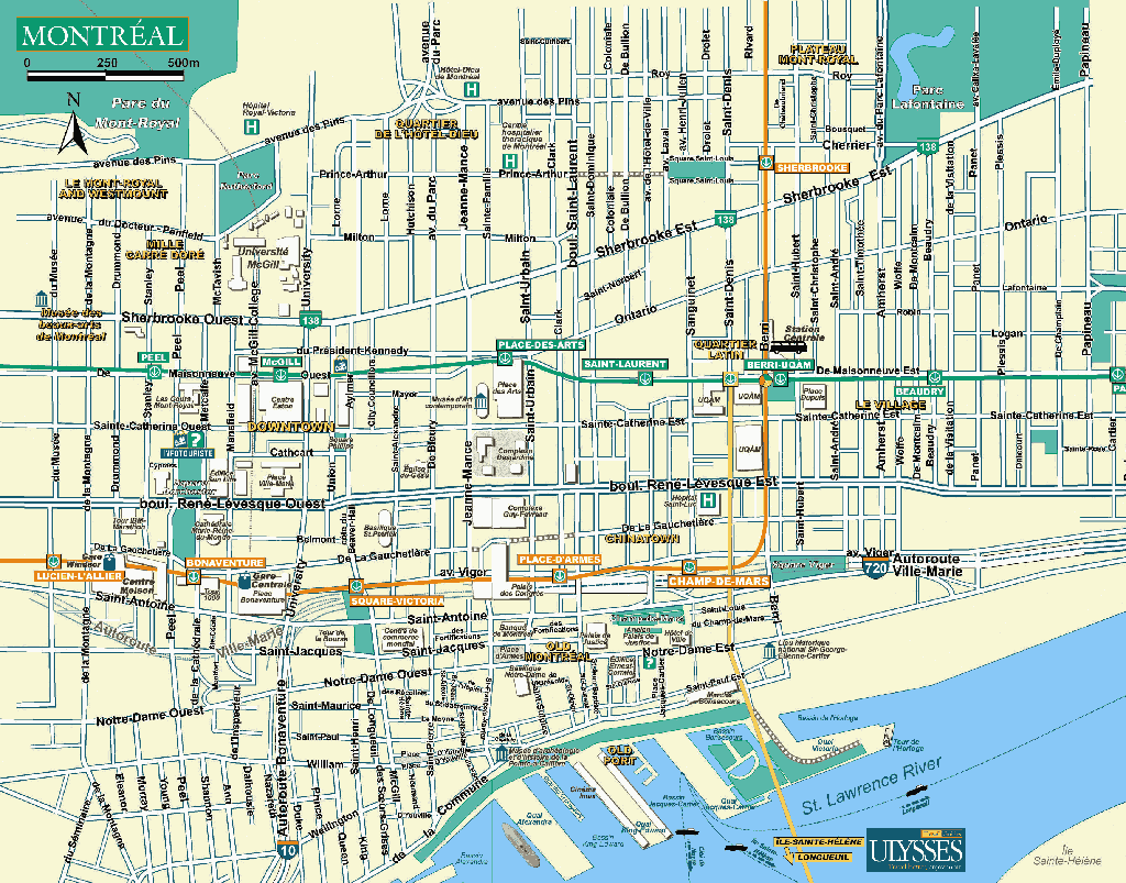 Montreal Tourist Map - Montreal • mappery