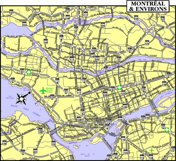 Montreal Tourist Map