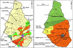 Montserrat lava flows Map
