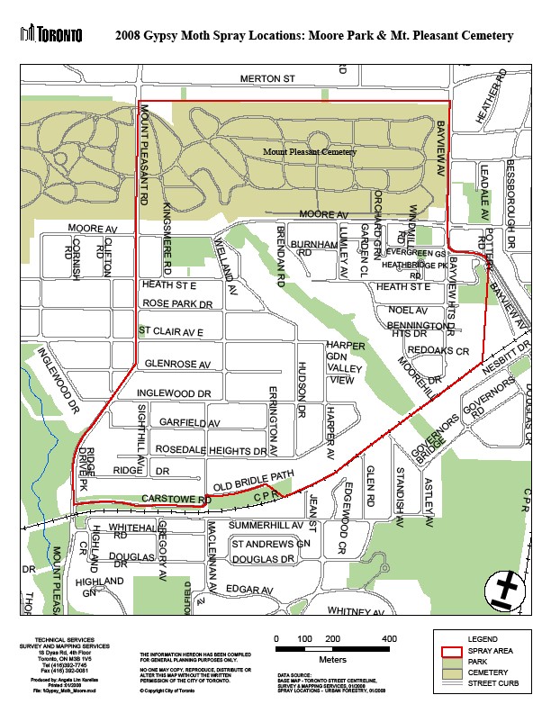 Moore Park Tourist Map Moore Park Toronto • mappery