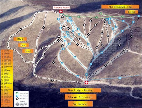 Moose Mountain Ski Trail Map