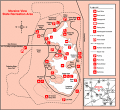 Moraine View State Park, Illinois Site Map