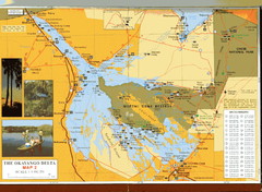 Moremi Game Reserve at Okavango Delta Map