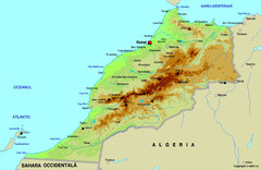 Morocco physical Map
