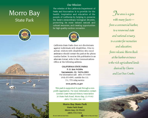 Morro Bay State Park Map.