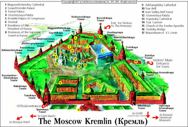 Moscow Kremlin Map