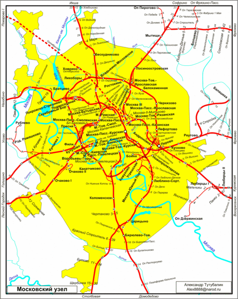 Moscow Train Map