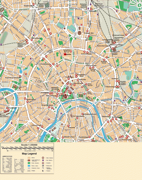 Moscow city map 1:25000