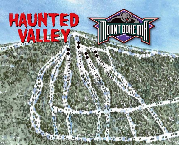 Mount Bohemia Haunted Valley Ski Trail Map