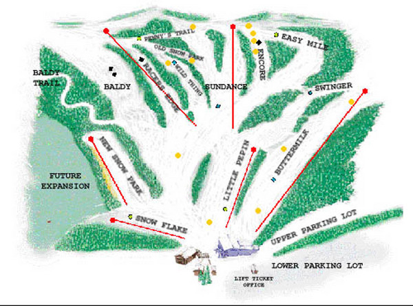 Mount Frontenac Ski Trail Map