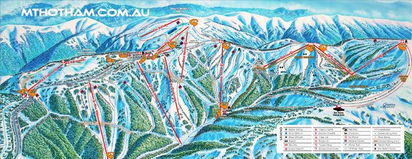 Mount Hotham Ski Trail Map