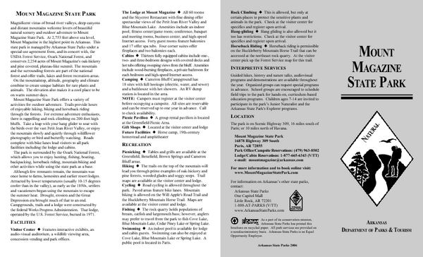Mount Magazine State Park Map