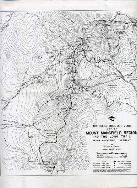Mount Mansfield Trail Map - California southern Map