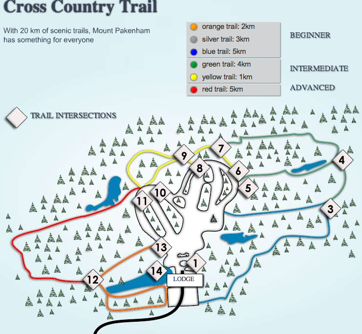 Mount Pakenham Nordic Ski Trail Map • mappery