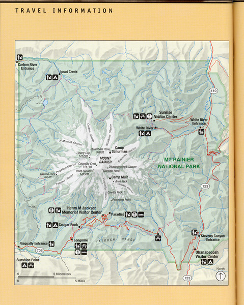 Mount Rainier National Park Map