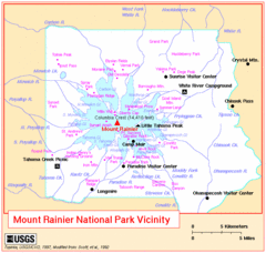 Mount Rainier National Park Vicinity Map
