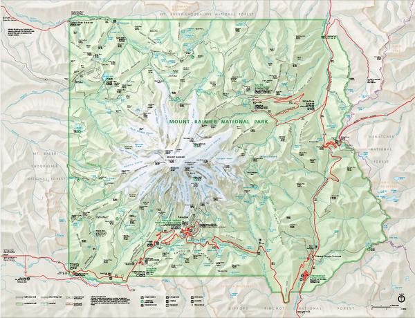 Mount Rainier National Park map