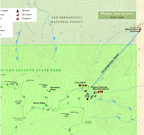 Mount San Jacinto State Park NE Map