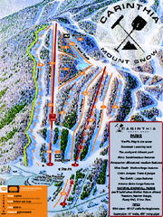 Mount Snow Carinthia Terrain Park Ski Trail Map