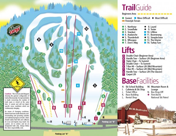 Mount Southington Ski Trail Map