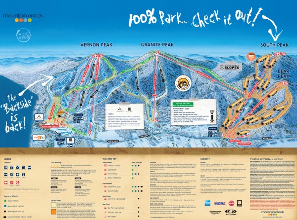 Mountain Creek Ski Trail Map