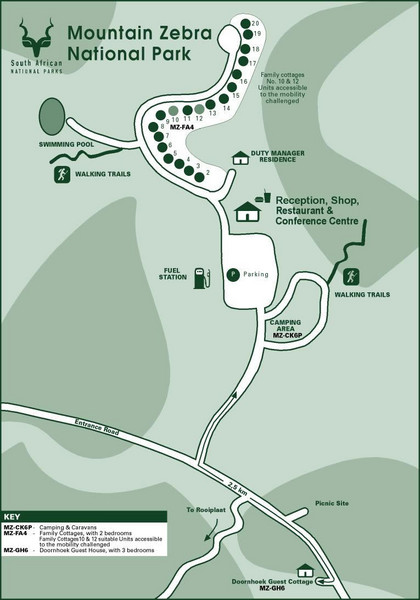 Mountain Zebra National Park Map