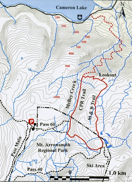 Mt. Arrowsmith Park CPR Historic Trail Map