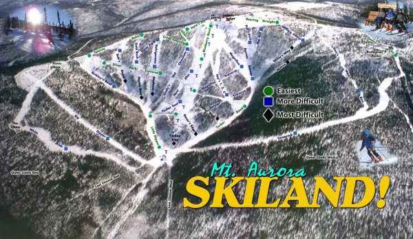 Mt. Aurora Skiland Ski Trail Map