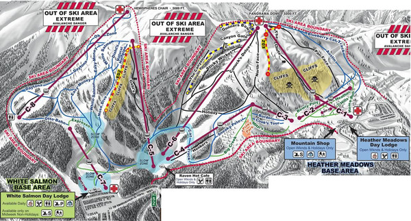 Mt. Baker Ski Area Ski Trail Map