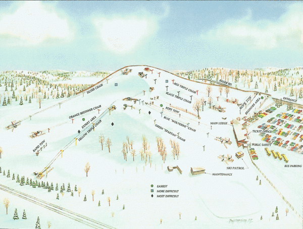 Mt. Brighton Ski Trail Map