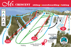 Mt. Crescent Ski Area Ski Trail Map