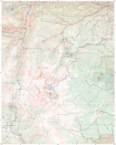 Mt. Evans Contour Map