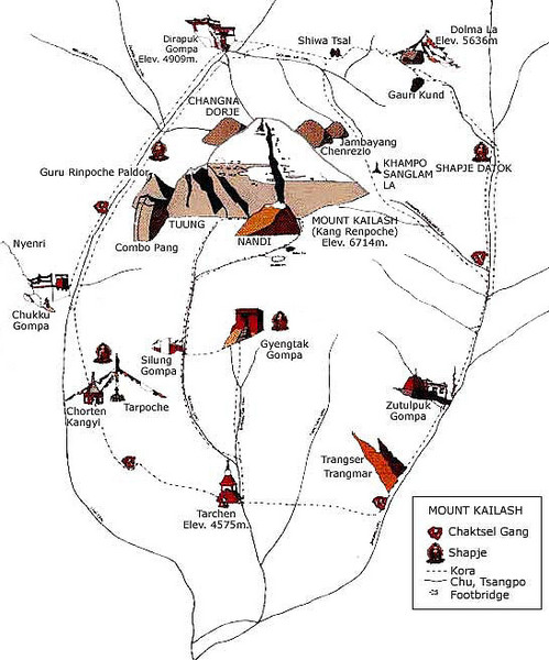 Mt. Kailash Hiking Map