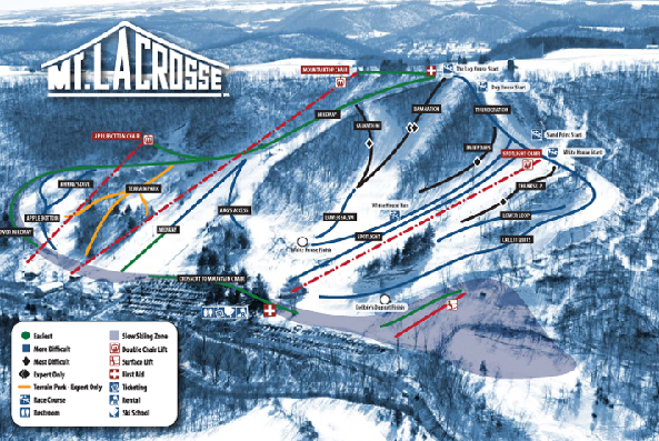 Mt. La Crosse Ski Trail Map