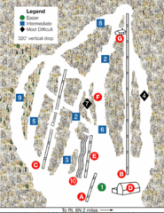 Mt. Pleasant Ski Trail Map Mt. Pleasant Ski Trail Map