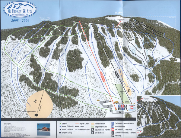 Mt Timothy Ski Trail Map