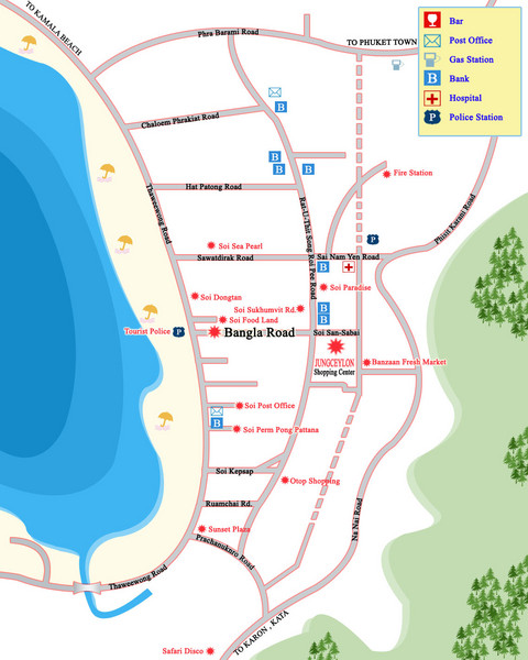 Muang Patong Beach Tourist Map
