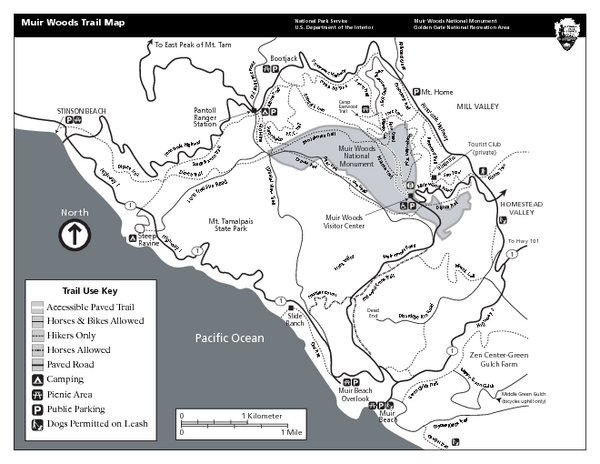 Muir Woods Trail Map